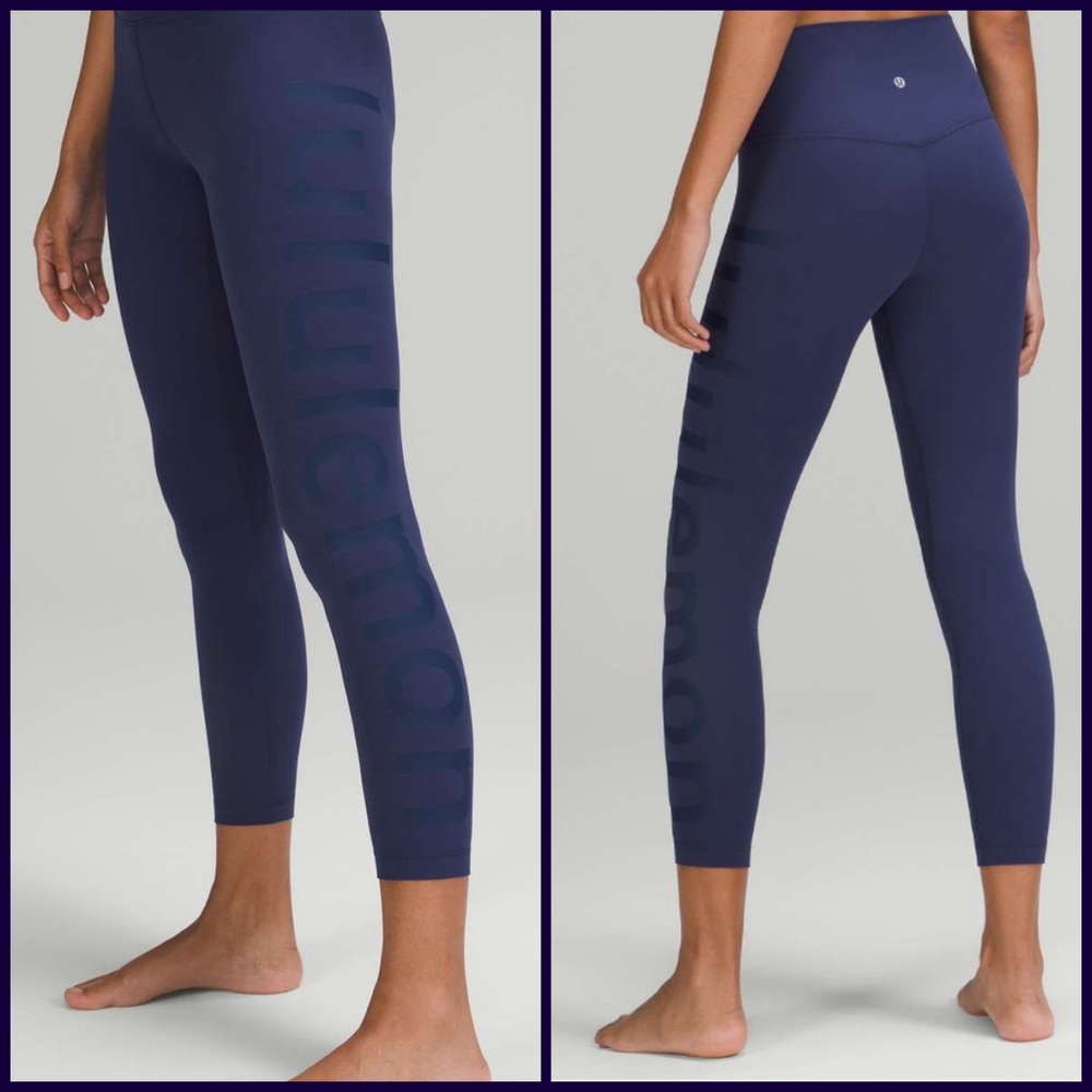 Lululemon Align High-Rise Pant 25" Graphic Night Sea size 14 NWOT LOGO‎ RARE